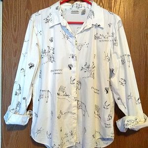 Chico's Women's Size 2 Button Up Shirt